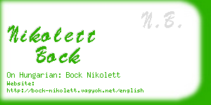 nikolett bock business card